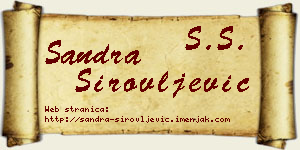 Sandra Sirovljević vizit kartica
